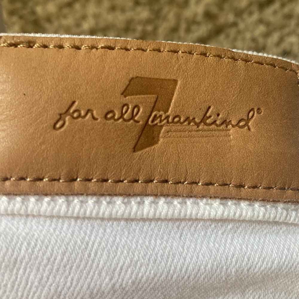 7 for all mankind - white cropped jeans - NWT - size 30 - Picture 2 of 6